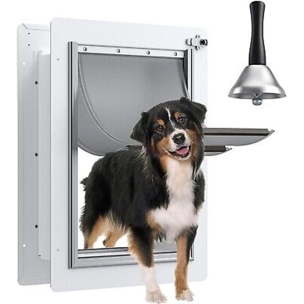 TBC Pet Door for Wall Steel Frame and Telescoping Tunnel Aluminum Medium Size