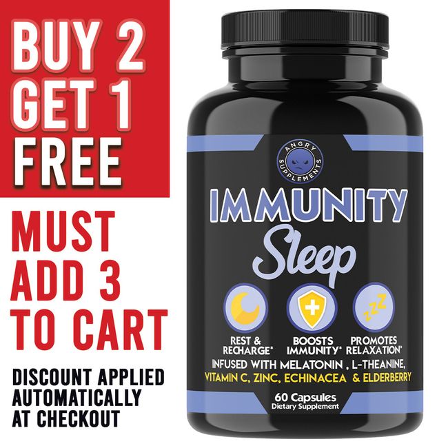 Immunity Sleep - With Melatonin, L-Theanine, Vitamin C, Zinc, & Elderberry 1pk