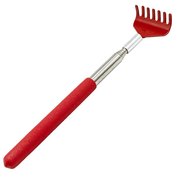 Back Scratcher,Stainless Steel Back Scratcher Massager,Telescoping Scratching Tool,Portable Extendable Back Scratcher with Telescopic Handle for Adults Men Women Itch Relief(Red)