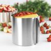 Stainless Steel Cake Ring High 15cm, Adjustable Cake Ring Diameter 16 to 30cm, Stable Baking Rings Bakeware Tool with Precise Scaling Inside