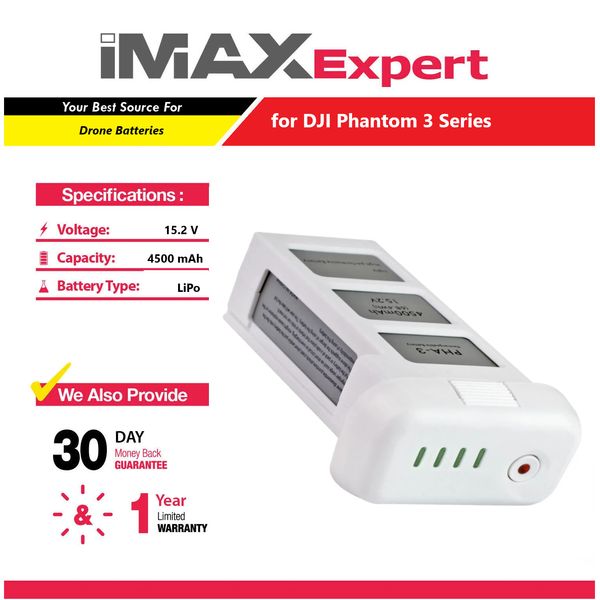 15.2V 4500mAh DJI Phantom 3 series Intelligent Flight LiPo Replacement Battery