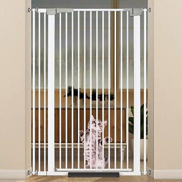 51.18" Extra Tall Cat Gate for Doorway, 30.5"-40" Auto Close Pet Gate Include...