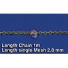 Royal Model 1/35 Metal Chain (E) Single Mesh 2.8mm (Chain Length 1 meter) 520