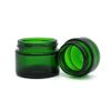 3PCS Upscale Empty Refillable Glass Cream Lotion Packing Bottle Jars Cosmetic Makeup Eye Cream Storage Holder Container with Black Cap and PP Liner DIY Beauty Tool (Green, 30g/1oz)