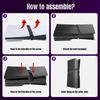 Suitable for PS5Pro digital distribution/optical drive version with replacement panel, ABS material with unique support and black minimalist style (digital version)