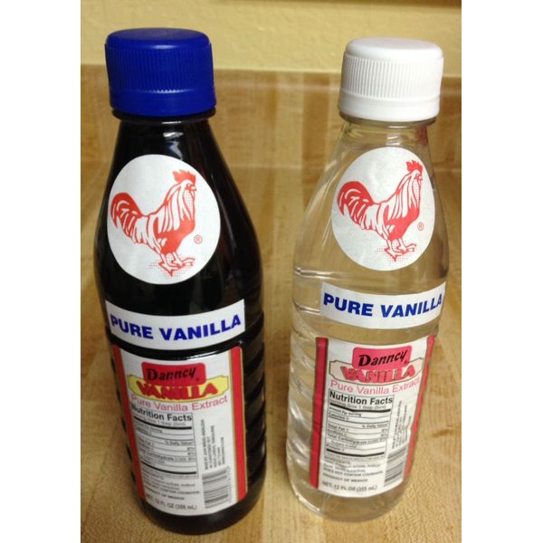 New 1Dark and 1White 12 oz. PURE VANILLA EXTRACT Danncy Brand