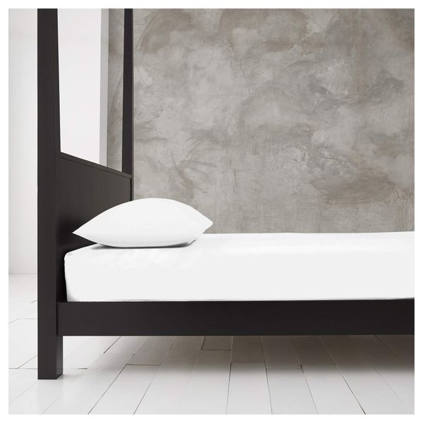 Gaveno Cavailia Plain Dyed Diamond Fitted Sheet Polyester-Cotton (Single-White)
