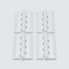 4X White Acrylic Hinges - No Glue Required. Self Adhesive. White Plastic 75mm