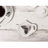HIC Kitchen Tea Bag Holder Caddy, Fine White Porcelain, Teapot Design