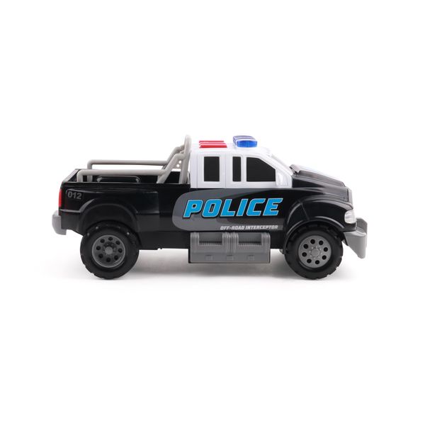 Mighty Fleet Rescue Force 12" Police Pickup Truck Toy with Realistic Lights & Sounds, Durable Construction and Batteries Included, Ages 3+