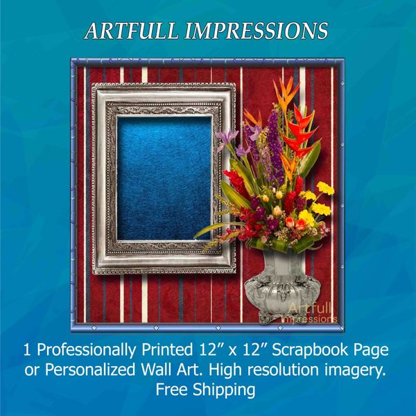 Flowers - Tropical Elegance  Personalized Wall Art or Scrapbook Page