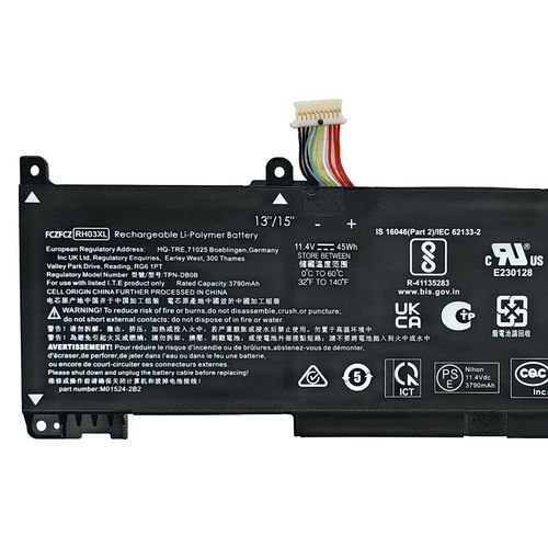 FCZFCZ RH03XL Battery 45Wh Replacement for HP ProBook 430 440 445 450 455 G8 G9 G10 / EliteBook 630 640 645 650 655 830 G9 G10 / Zhan 66 Pro A 14 G4 G5 Series RHO3XL HSTNN-OB1T HSTNN-DB0B HSTNN-IB9P
