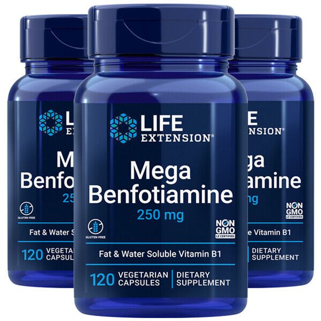 Mega Benfotiamine 250mg Life Extension 3X120 caps