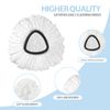 Mop Head Replacement, 5 Pack Mop Head Compatible for Vlieda Triangle Swivel Mops, Microfiber, Deep Cleaning, Machine Washable and Easy to Replace