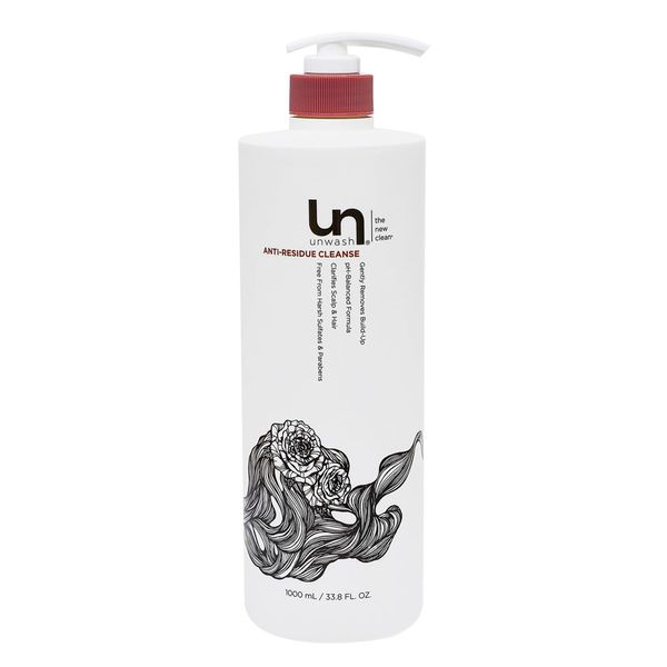 unwash Anti-Residue Cleanse - Gentle, Ph-Balanced Clarifying Shampoo for Build-Up, Dirt and Oil, Safe for All Hair Types, 33.8 fl oz