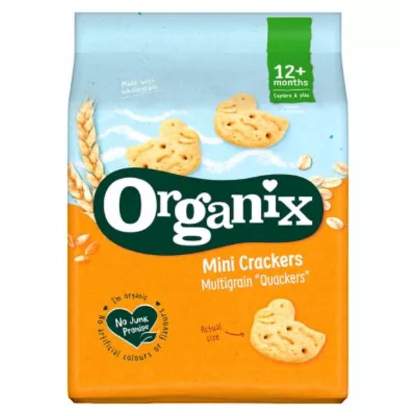 Organix Mini Crackers Multigrain Quackers 12+ Months 80g