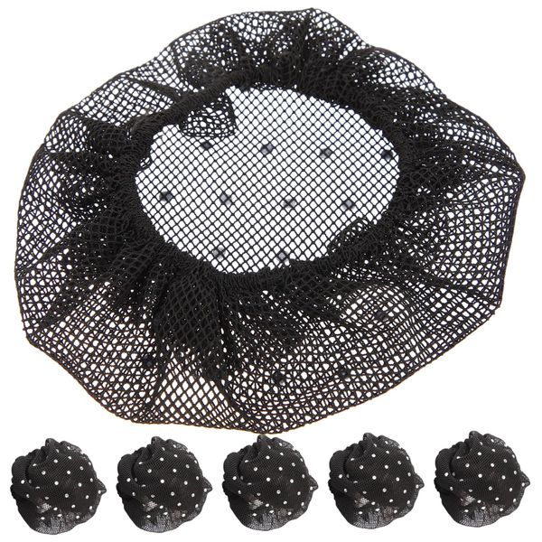 Beavorty 6Pcs Updo Hair Ring hair nets Hair Accessory Hair bun wraps womens hair accessories Bun net Hairnets for buns hair jewels for women hair bun cover net polyester bread Diamond