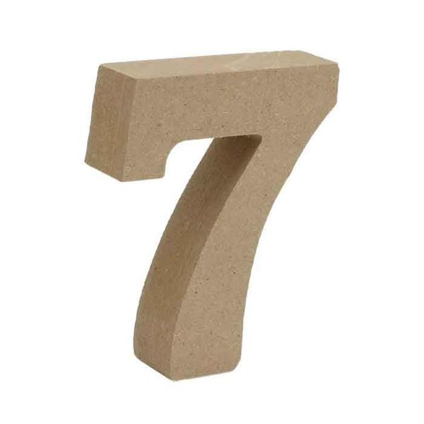 Wooden Object Cut Letters 7 Numbers M Size Approximately 9cm