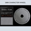 HQHAOTWU 3MM Character Wheel for Semi-Automatic Sheet Embosser