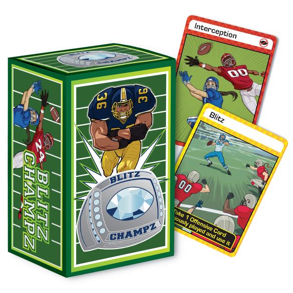 Blitz Champz | Football Card Game (Ages 7+) | Fun Family Game | Party Game | Gifts for Football Fans | Card Game for Kids | Card Game for Adults