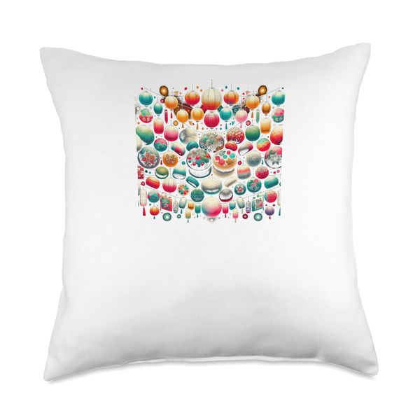 Festive Flavors Throw Pillow