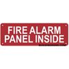 "FIRE Alarm Panel Inside" Sign (Reflective !!!, Aluminum, red, 4x12 inch)