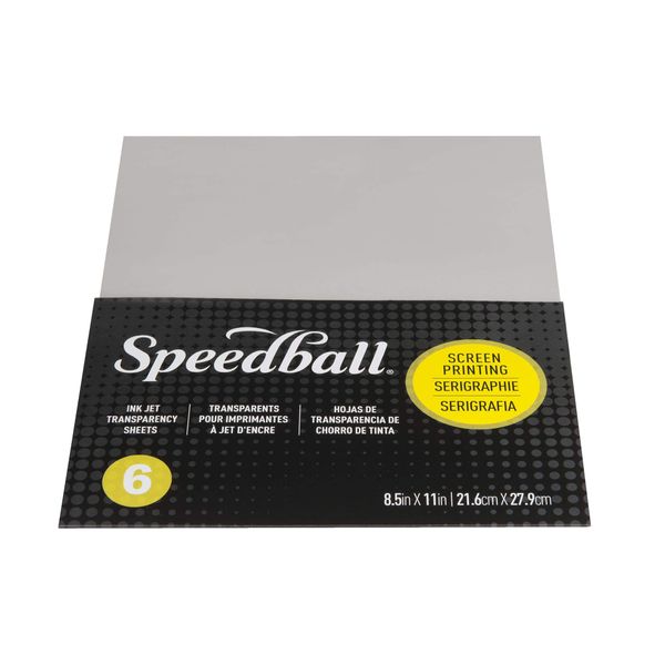 Speedball Screen Printing Ink Jet Transparency Sheets, 8-1/2 x 11 Inches, Pack of 6