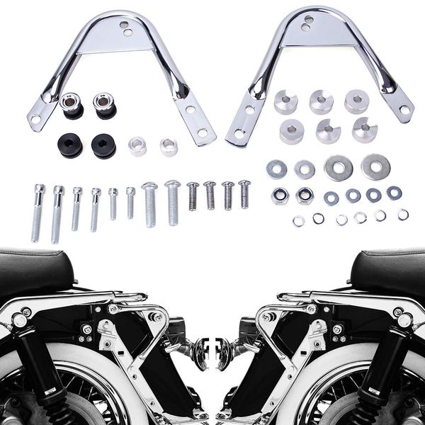 Chrome Tour Pak Pack Mount Rack Docking Hardware Kit for Harley Touring 97-08