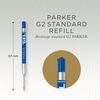 Parker Gel Pen Refills | Medium Tip (0.7mm) | Blue QUINK Ink | 2 Count