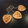 Valerie Personalised Engraved Wooden Keyring