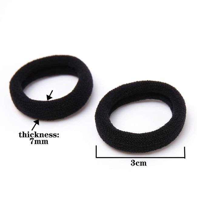 Black Rubber Bands For Hair Small Baby Hair Ties Ponytail Holder Tiny Hair  Elast