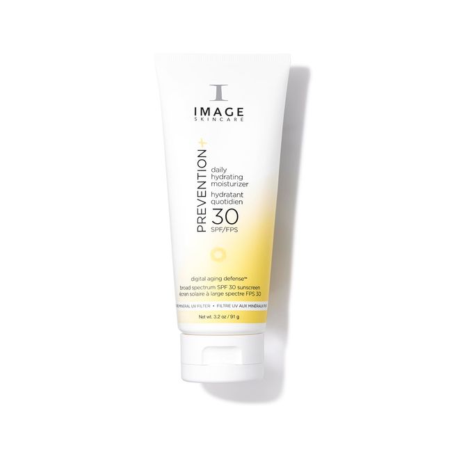 IMAGE Skincare, Prevention+ Daily Hydrating Moisturizer SPF 30, Zinc Oxide Face Sunscreen Lotion with Sheer Finish, 3.2 oz