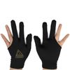 CUESOUL 10pcs/set 3 Finger Billiards Gloves Snooker Cue Gloves (Black)