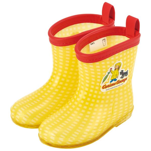 Skater RIBT1 Rain Boots, Shoes, Children's Boots, Curious George, Reflective Tape Included, 5.5 inches (14 cm)