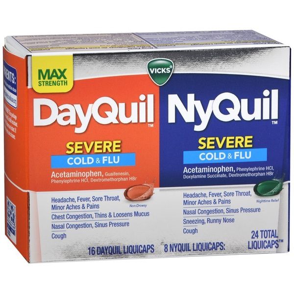 Vicks DayQuil/NyQuil Severe Cold & Flu LiquiCaps 24 EA