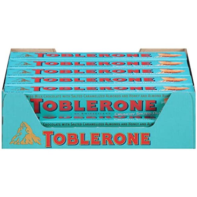 Toblerone Swiss Dark Chocolate Candy Bars With Honey And Almond Nougat 20 -  3.52 Oz Bars Dark Chocolate 3.5 Ounce (Pack of 20)