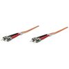 Intellinet KB001358 Intellinet ST/ST 62.5/125 µm Fiber Optic Patch Cable with Multimode OM1. 1 Meter Length, 1 Meter Length