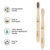 Bamboo Charcoal Toothbrush Extra Soft Bristle Natural Toothbrush 12 Pack