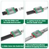 Miniature Linear Guide, LML9B Miniature Linear Rail Guide 9 mm Width + Slide Block Linear Guide Block for DIY Printers and CNC Machine (55 mm)