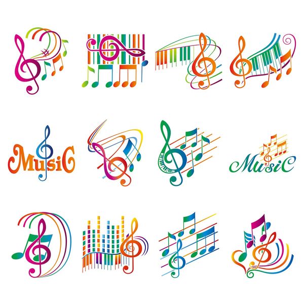 12 Sheets Music Note Temporary Tattoos Stickers for Kids, Piano Notes Theme Party Supplies Decorations, Music Birthday Baby Shower Party Favor, Goodie Bag Fillers School Reward Prize