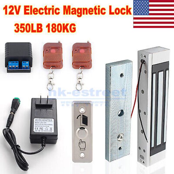 180kg 350lbs Door Access Control System Electric Magnetic Door Lock Security US