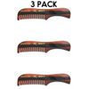 GBS Beard Mustache Eyebrow Comb MCT - Extra Small Pocket Travel Size- 3Pack