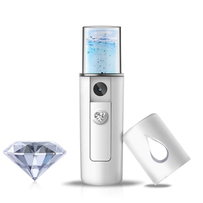 YDI Nano Face Sprayer, Portable Mini Mist Spray Rehydration Beauty Container, Moisturizing, Beauty, Eyelash Extensions, SPA (White)