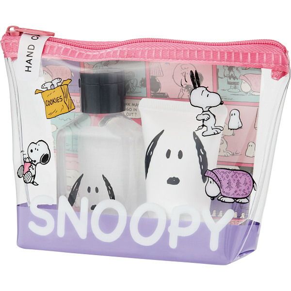 Peanuts Hand Care Set Fresh Peach 21411001 Snoopy Hand Soap Hand Cream Cute Assortment Set Small Gift Gift Present Return Gift 1000 yen