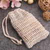 15 Pieces Soap Saver Bag Soap Pouch Sisal Mesh Soap Bag Drawstring (Natural)