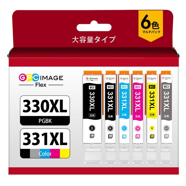 GPC Image Flex BCI-330XL BCI-331XL Canon Ink 330 331 Large Capacity Canon Compatible Ink Cartridge TS8730 TS8530 TS8630 Compatible Canon Ink 330 331 Ink