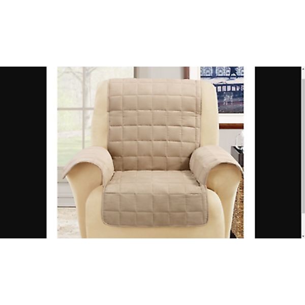 Waterproof Recliner chair Furniture Cover pet protector light tan washable