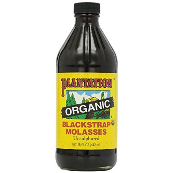 Plantation Blackstrap Molasses, Organic, 15 oz (Pack of 6)