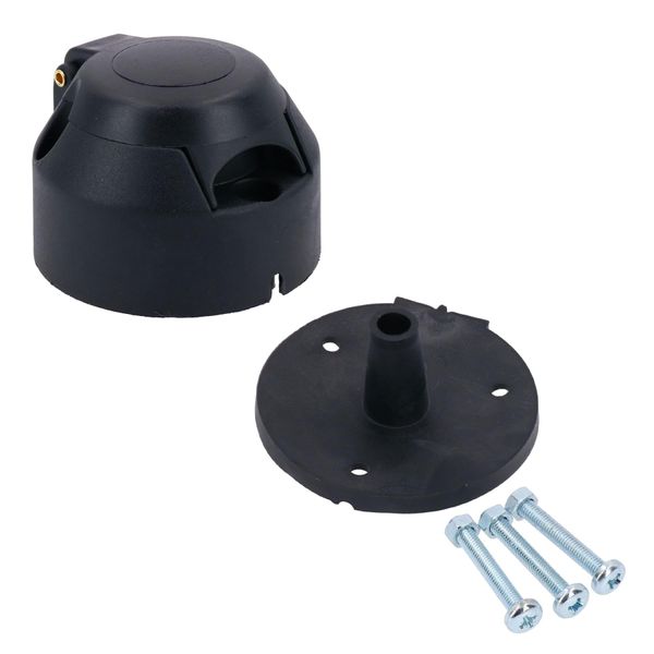 AB Tools Tow Bar Electrics 7 pin 12v N type PLASTIC Socket Trailer Lights & Gasket Seal