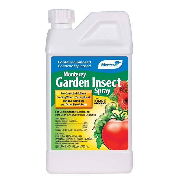 Monterey LG6135 Garden Insect Spray, Insecticide & Pesticide with Spinosad Concentrate, 32 oz